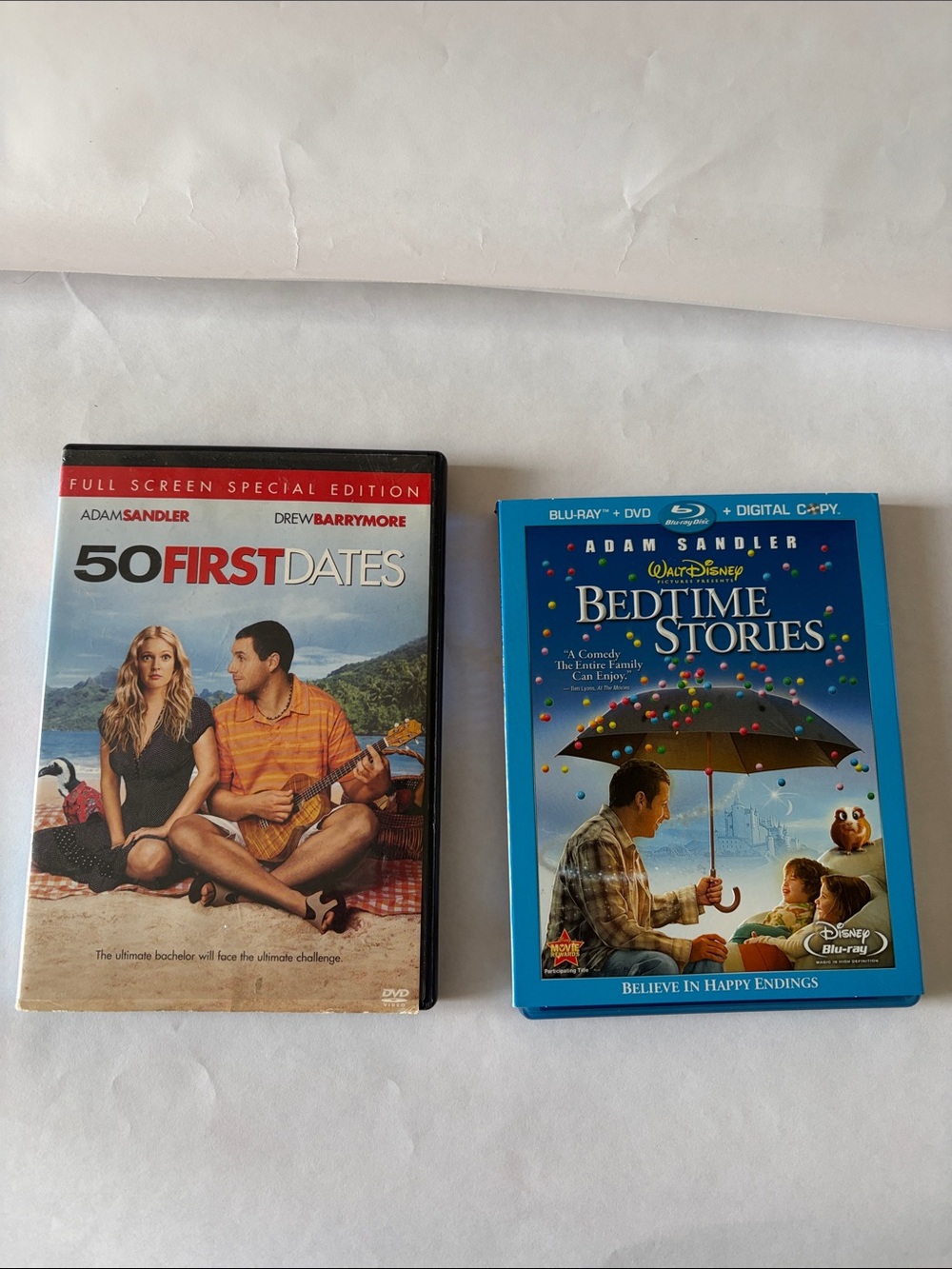 DVDs Adam Sandler, Drew Barrymore, Disney bedtime stories